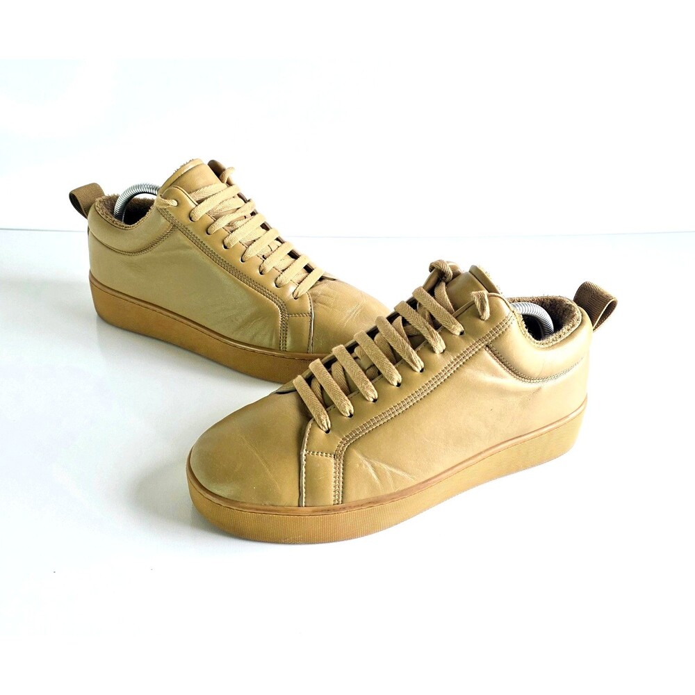 BOTTEGA VENETA Low Top Sneaker Lagoon Nappa Fudge Sz 42 9 Lace Up Italy
